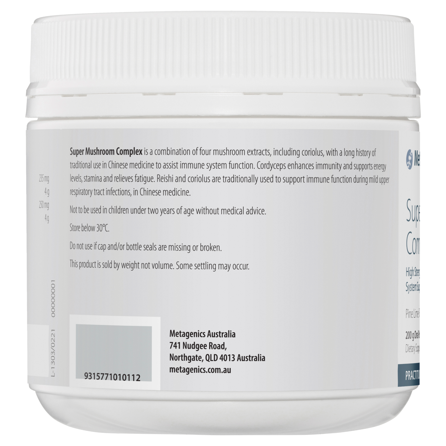 Super Mushroom Complex 200g- Metagenics
