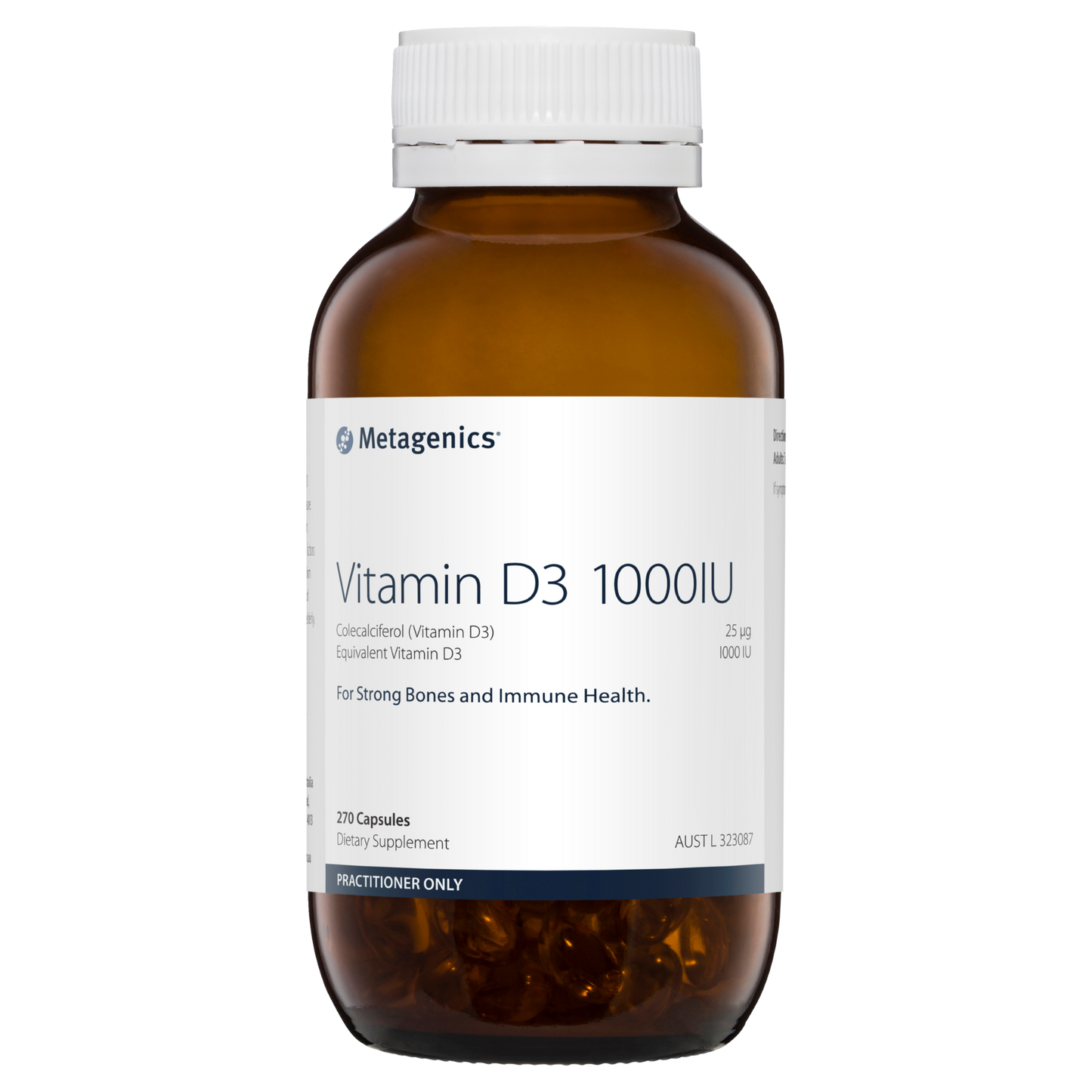Vitamin D3 1000IU 270 Capsules- Metagenics