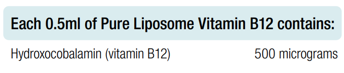 Pure Liposome Vitamin B12 50ml (Hydroxocobalamin) - BioMedica