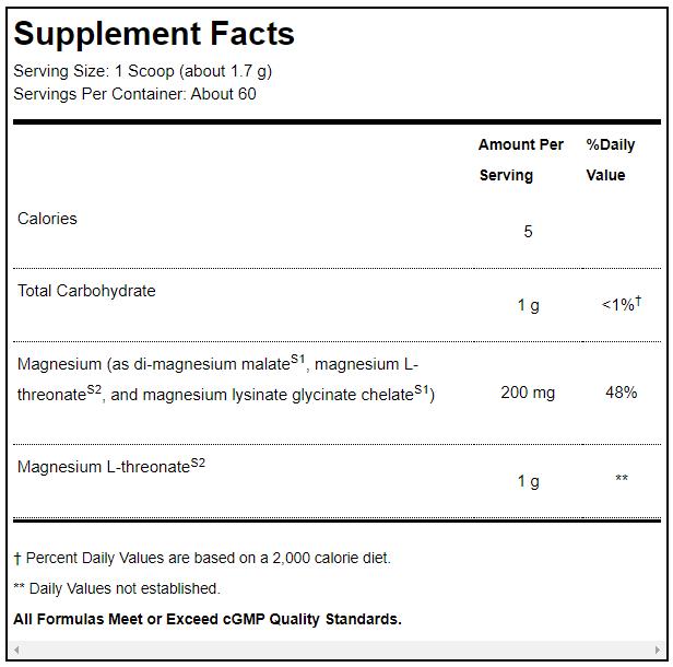 OptiMag® Neuro Unflavored 60 Servings - Xymogen