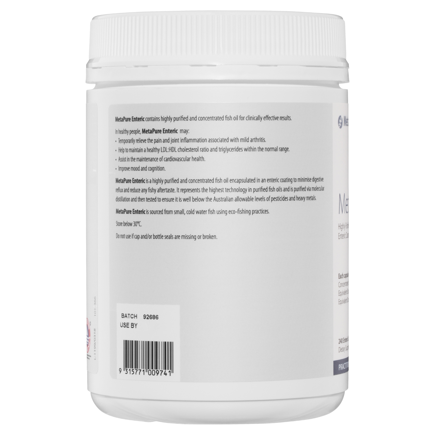 MetaPure Enteric 240 Capsules- Metagenics