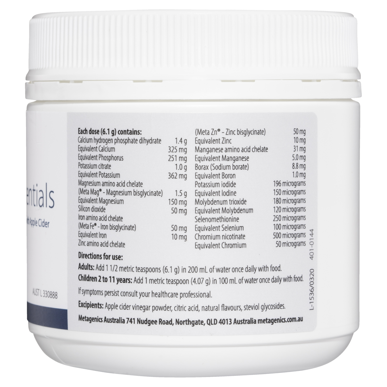 Mineral Essentials 153g- Metagenics