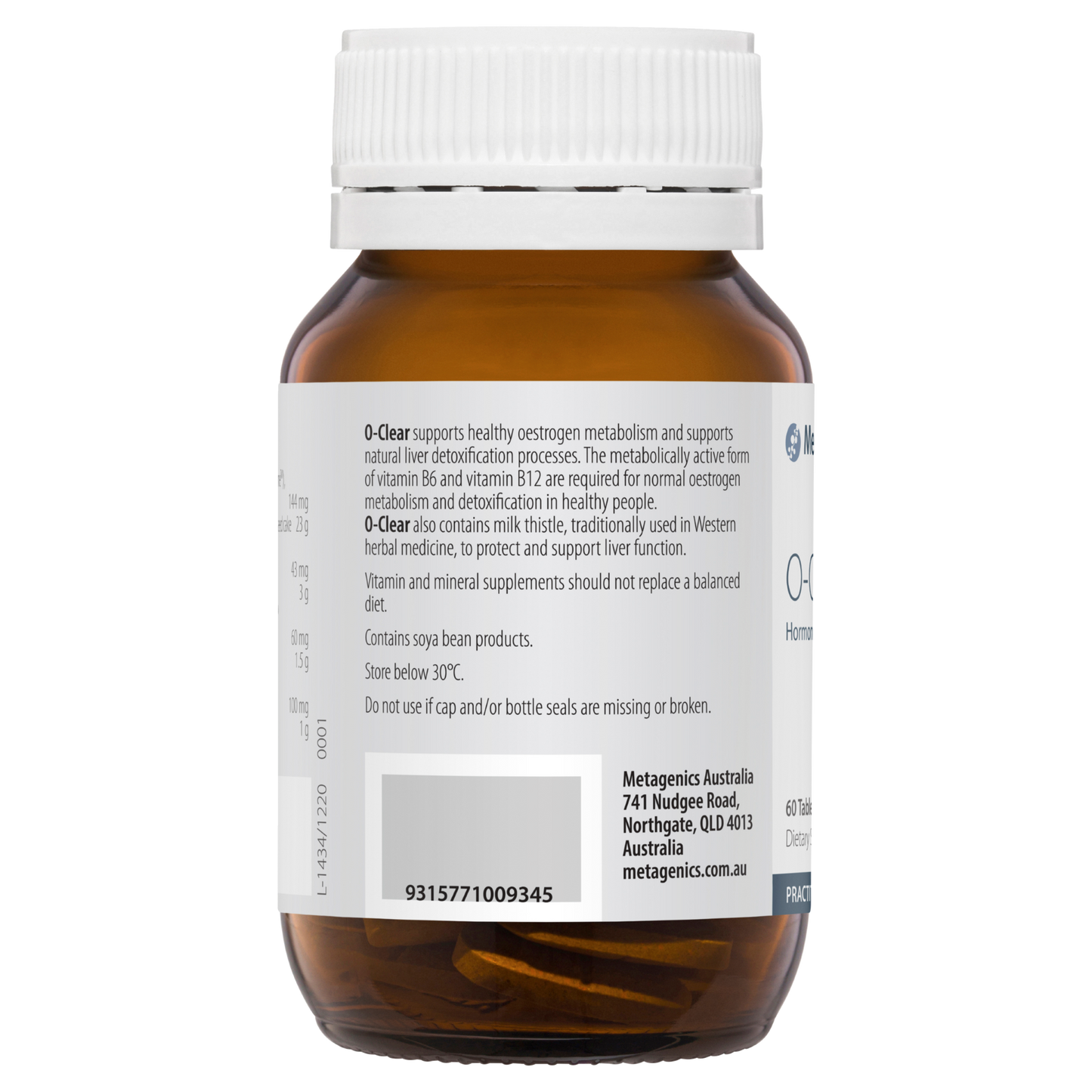 O-Clear 60 Tablets- Metagenics