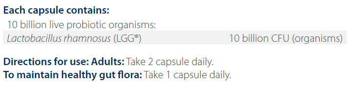 Ultra Flora LGG® 60 Capsules- Metagenics