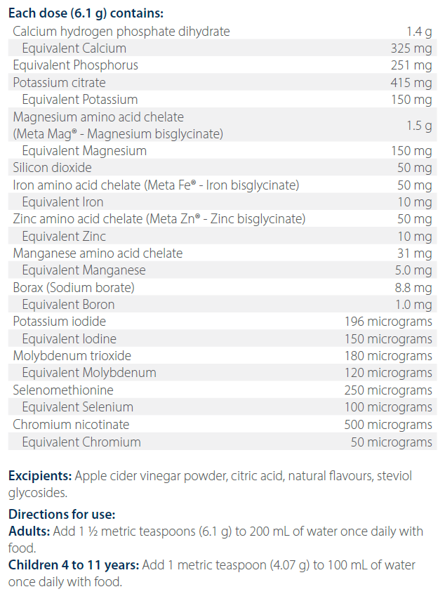 Mineral Essentials 153g- Metagenics