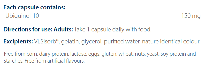 Bio Q-Absorb Ubiquinol 30's- Metagenics