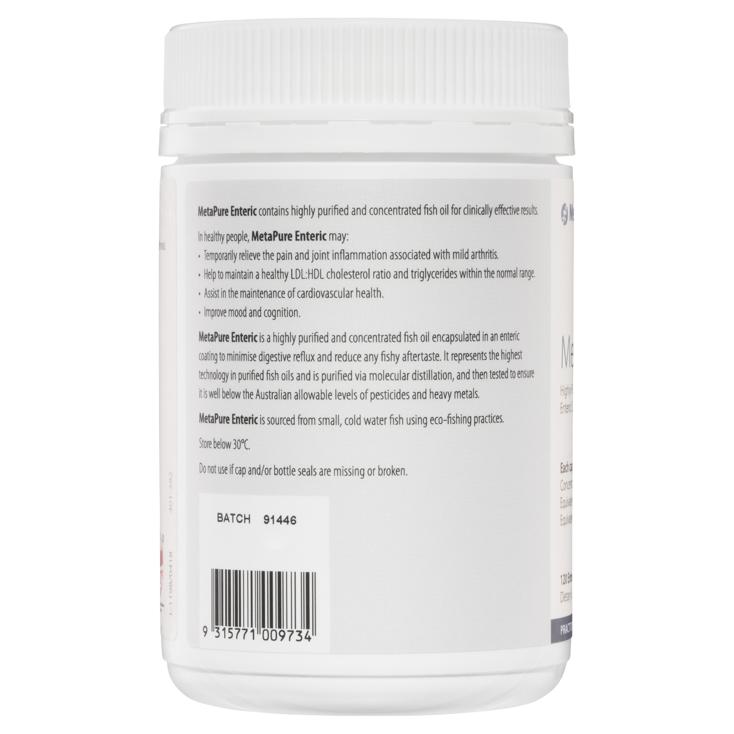 MetaPure Enteric 120 Capsules- Metagenics