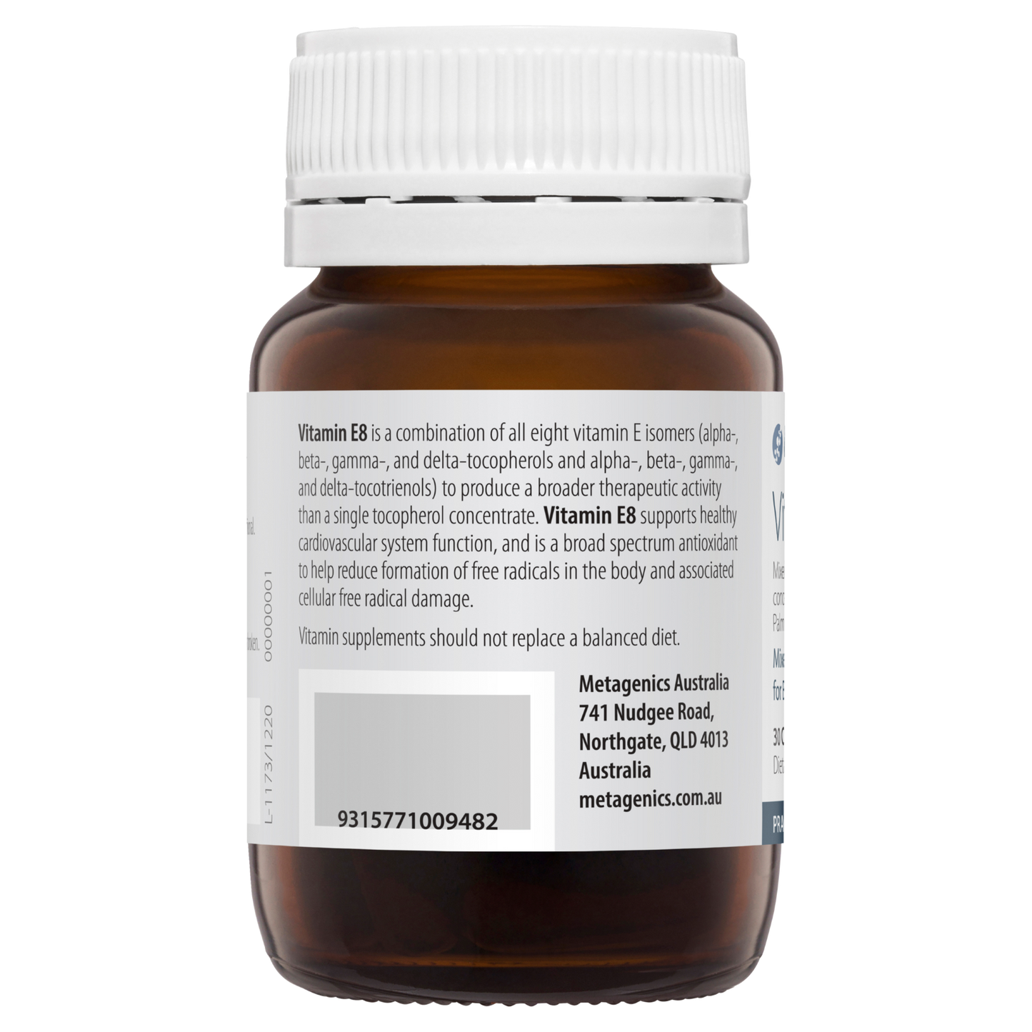 Vitamin E8 30 Capsules- Metagenics
