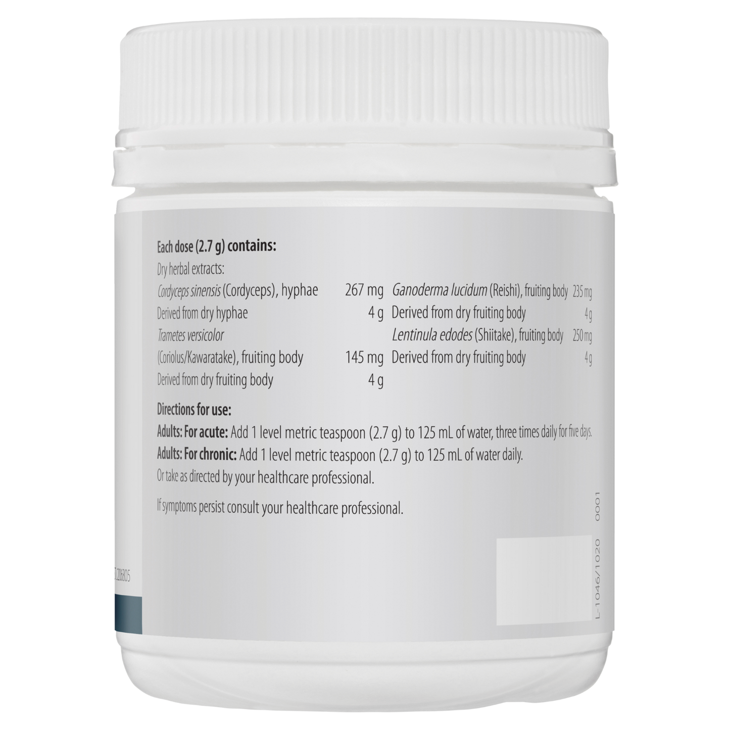 Super Mushroom Complex Pine Lime Flavour 100g- Metagenics