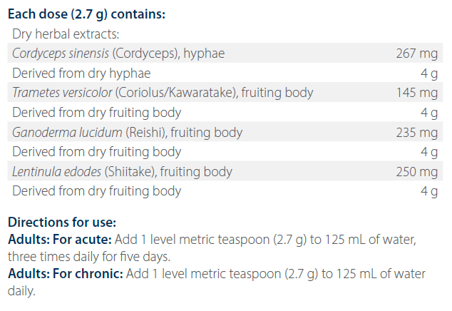 Super Mushroom Complex Pine Lime Flavour 100g- Metagenics