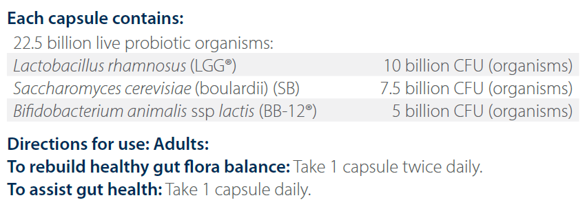 Ultra Flora Intensive Care 60 Capsules- Metagenics