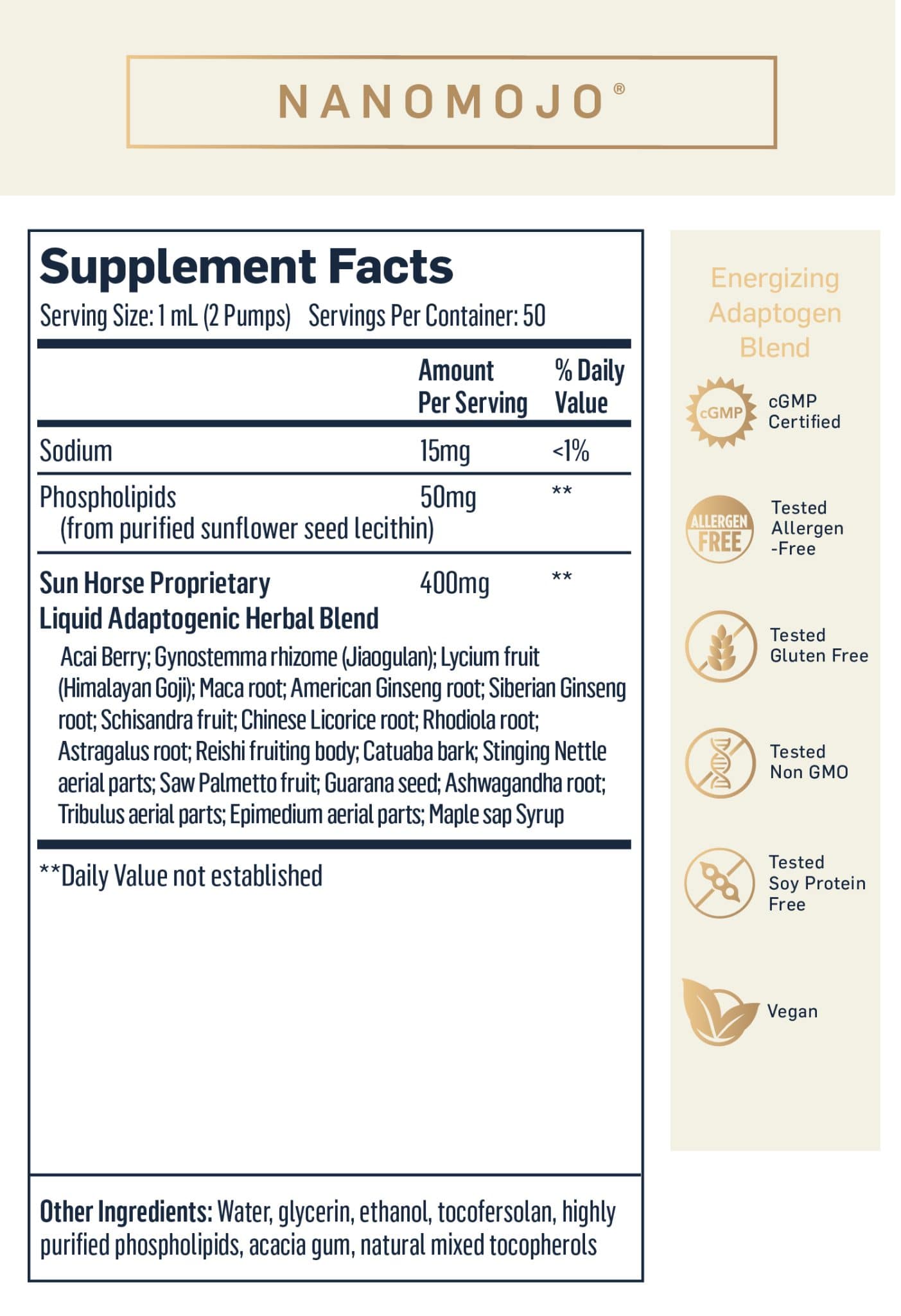 NANOMOJO® ADAPTOGENIC BLEND - Quicksilver Scientific