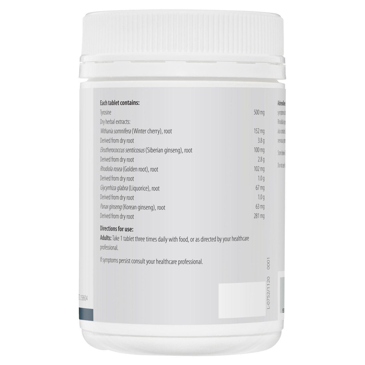 ADRENOTONE® 120 TABLETS- Metagenics