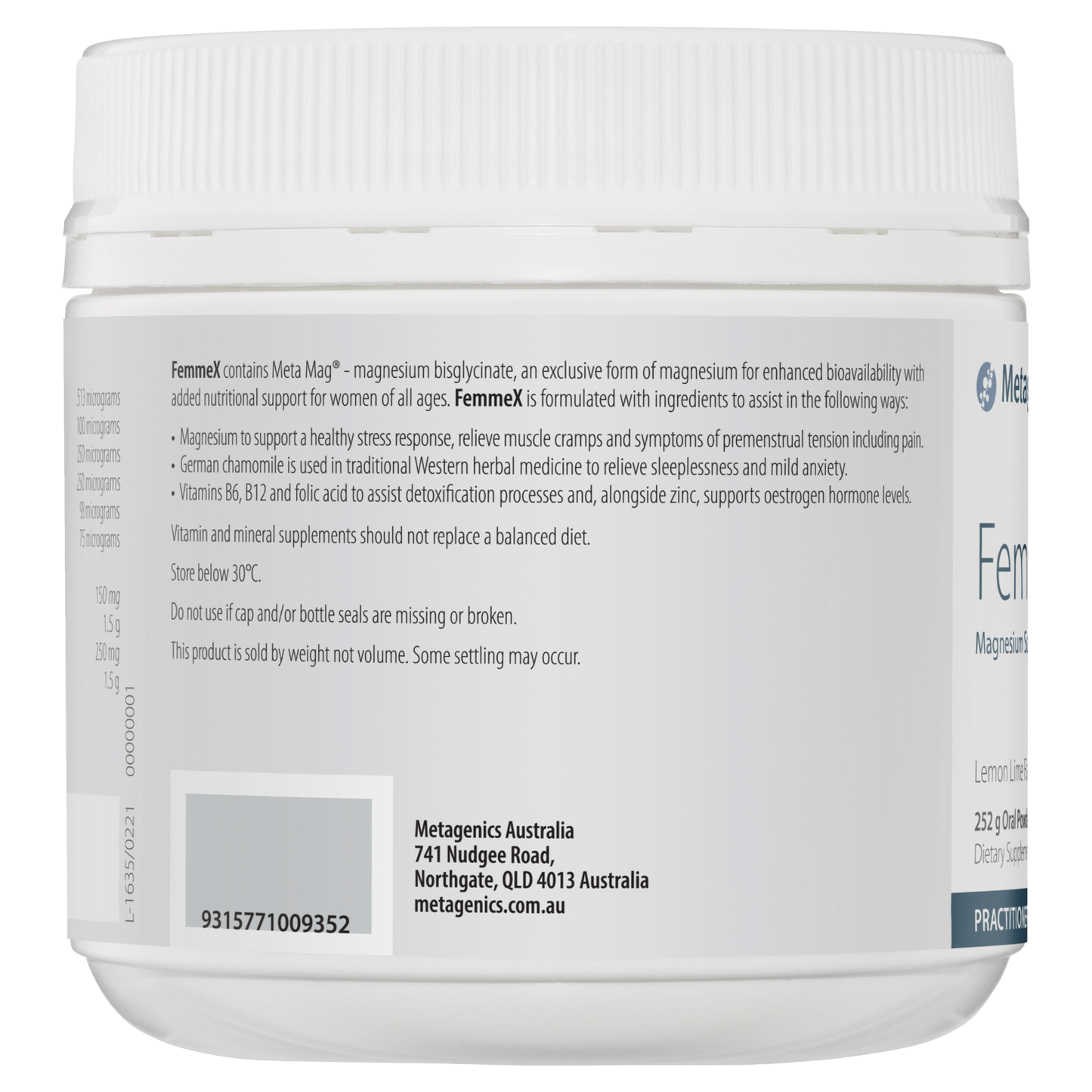 FEMMEX 252G- Metagenics