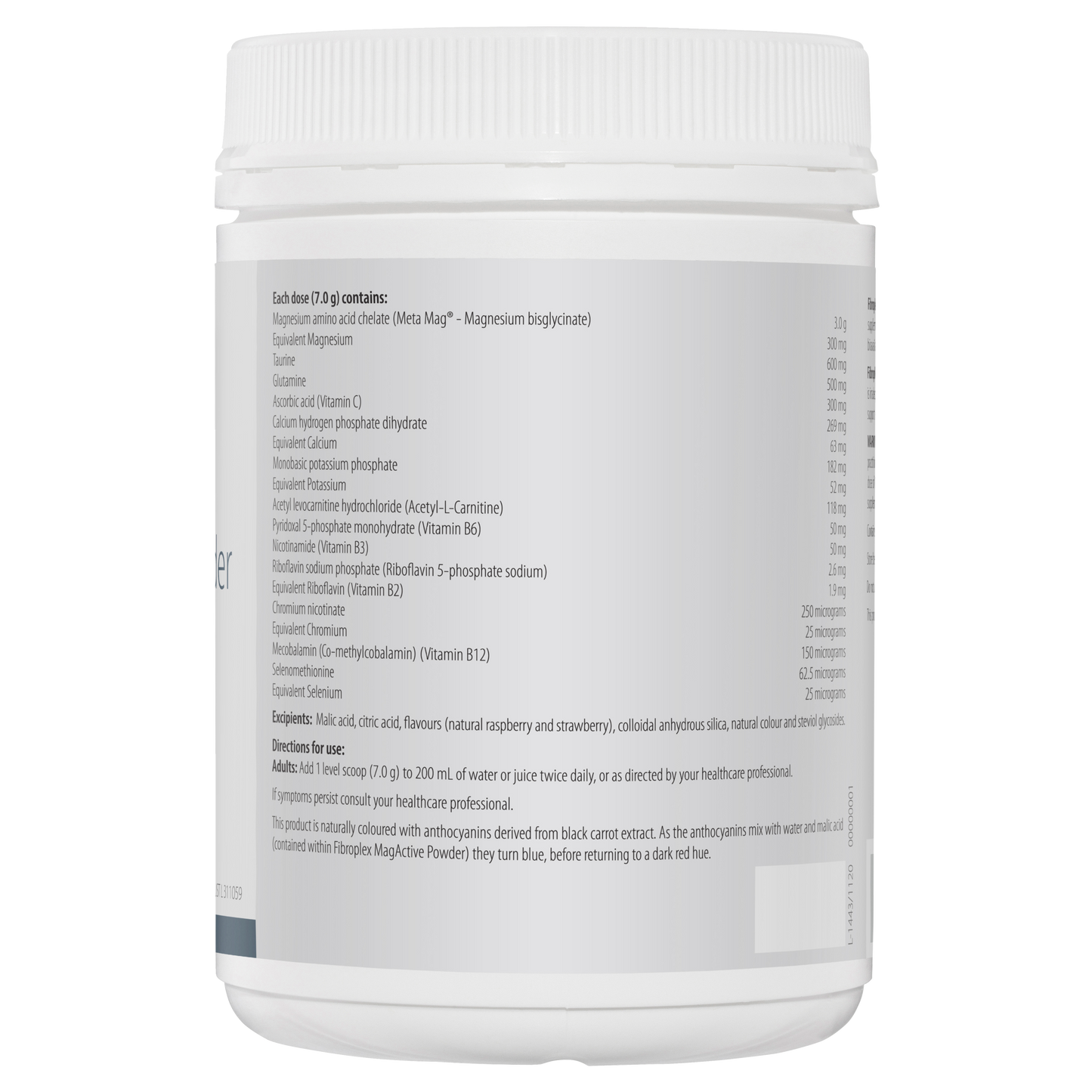 FIBROPLEX MAGACTIVE (RASPBERRY) 420G- Metagenics