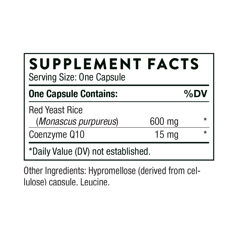 Red Yeast Rice + CoQ10 (formerly Choleast) - Thorne