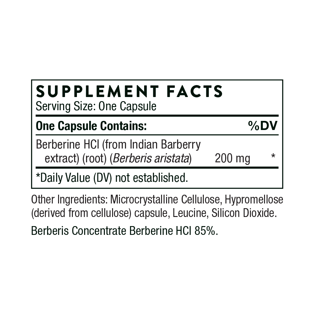 Berberine 200mg (formerly Berbercap) - Thorne