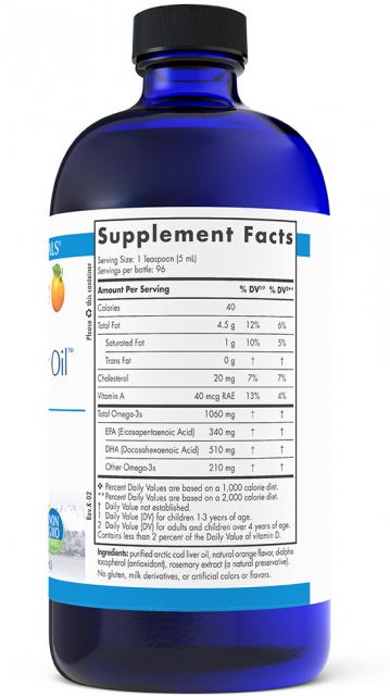 Arctic Cod Liver Oil 473ml - Nordic Naturals