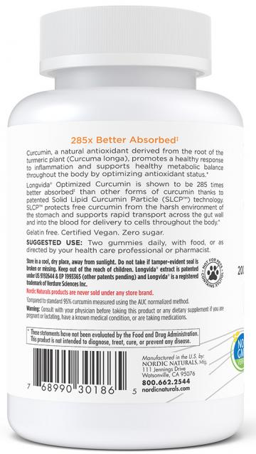 Zero Sugar Curcumin Gummies - Nordic Naturals