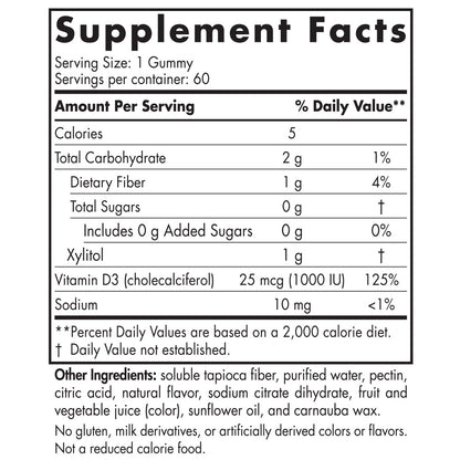 Zero Sugar Vitamin D3 Gummies - Nordic Naturals