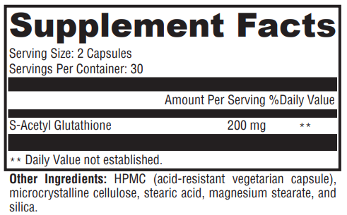 S-Acetyl Glutathione - Xymogen