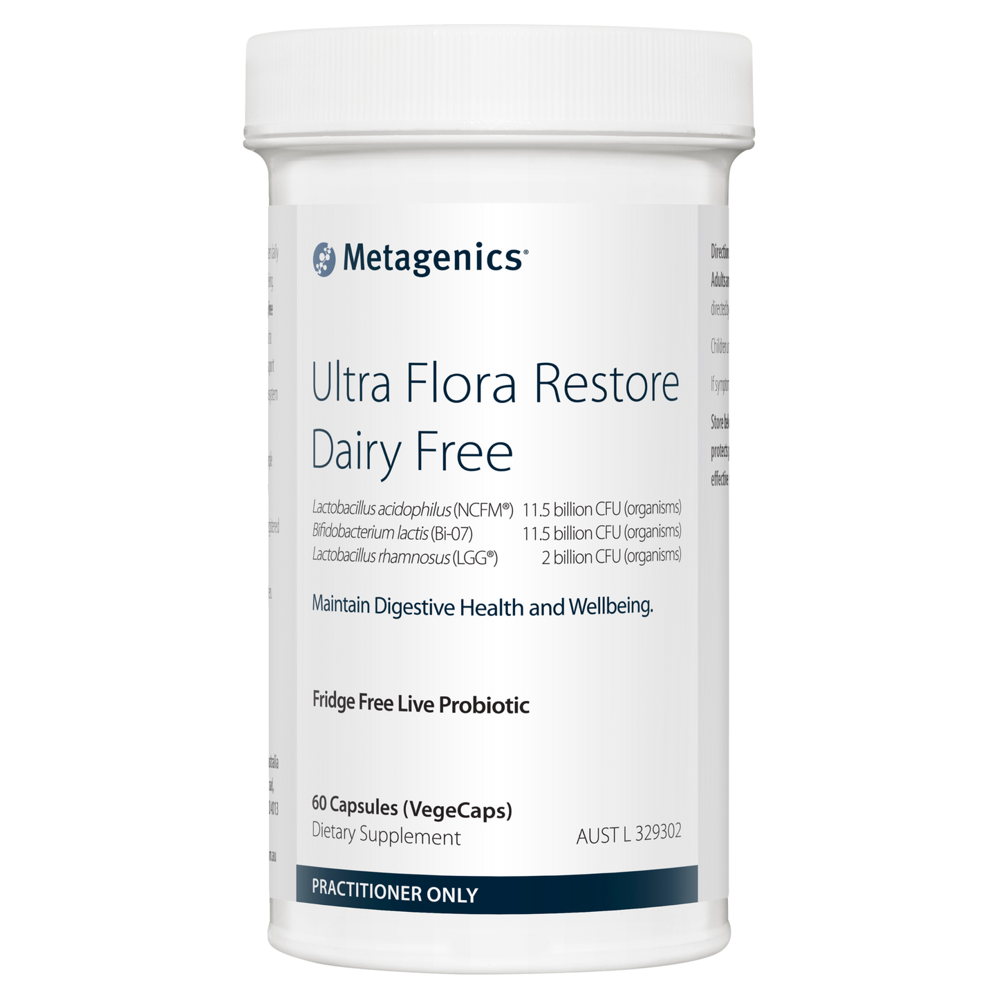 Ultra Flora Restore Dairy Free 60 Capsules- Metagenics