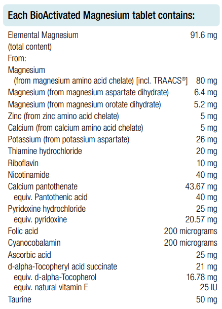 BioActivated Magnesium 150 Tablets - BioMedica