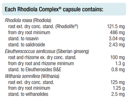 Rhodiola Complex 60 Capsules - BioMedica