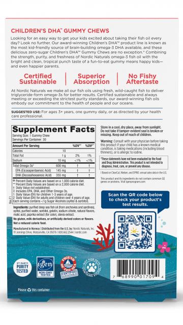 Children'S DHA Gummy Chews - Nordic Naturals