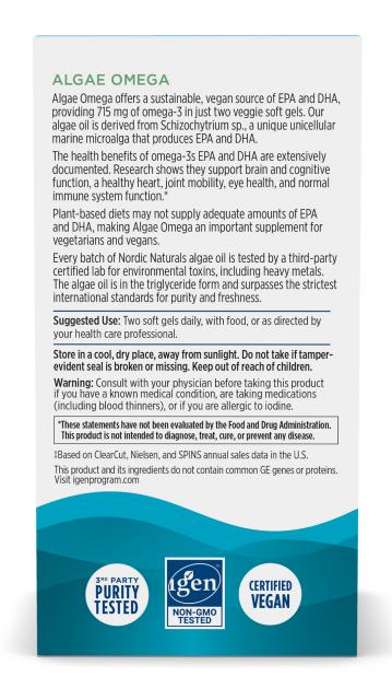 Algae Omega 60S - Nordic Naturals Professional