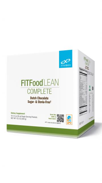 FIT Food® Lean Complete Dutch Chocolate Sugar- & Stevia-Free 10 Servings - Xymogen