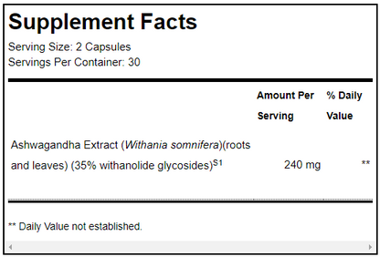 Ashwagandha 35 60 Capsules - Xymogen