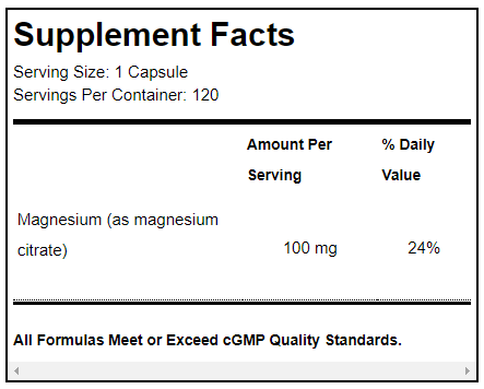 Magnesium Citrate 120 Capsules - Xymogen