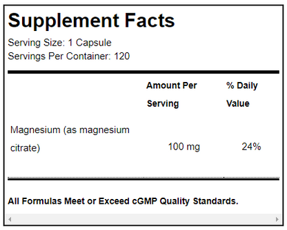 Magnesium Citrate 120 Capsules - Xymogen