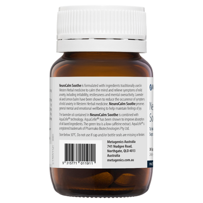 NeuroCalm® Soothe 30 Capsules- Metagenics