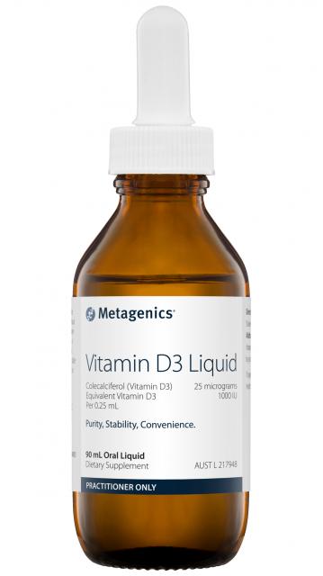 Vitamin D3 Liquid 90mL- Metagenics