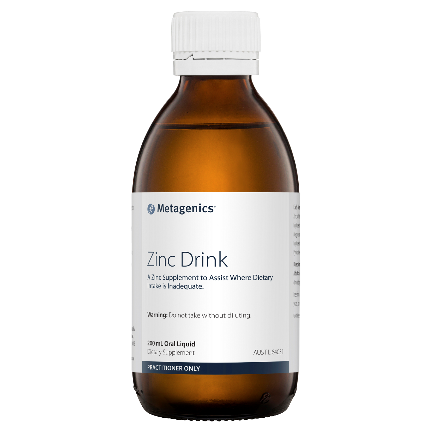 Zinc Drink 200mL- Metagenics