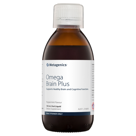 Omega Brain Plus Peppermint Flavour 190mL- Metagenics