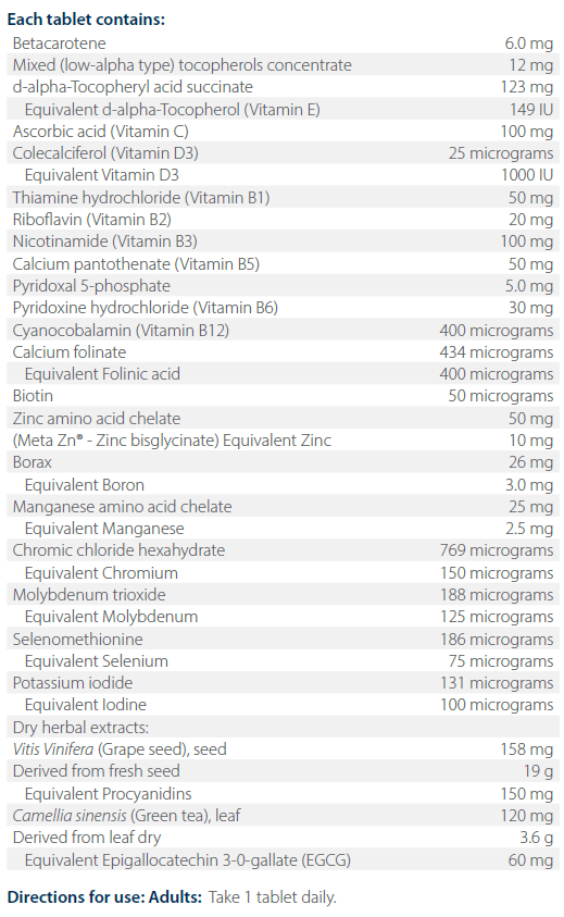 Prime Essentials 60 Tablets- Metagenics