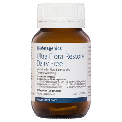 Ultra Flora Restore Dairy Free 30 Capsules- Metagenics