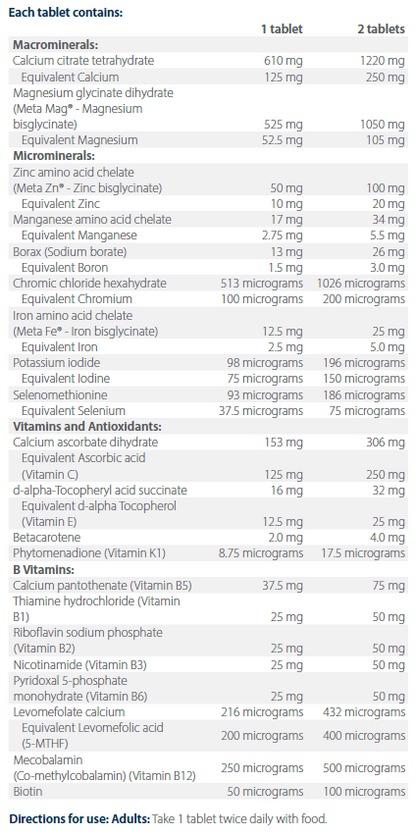 High Strength BioEssentials 120 Tab- Metagenics