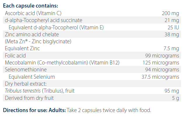 Paternal Plus 120 Capsules- Metagenics