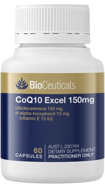 CoQ10 Excel 150mg, 60caps - BioCeuticals Professional