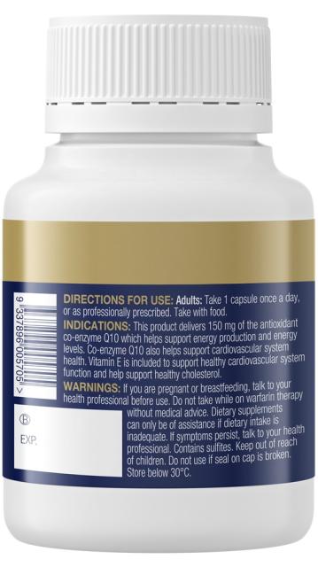 CoQ10 Excel 150mg, 60caps - BioCeuticals Professional