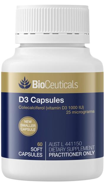 D3 Capsules, 60sg - BioCeuticals Professional