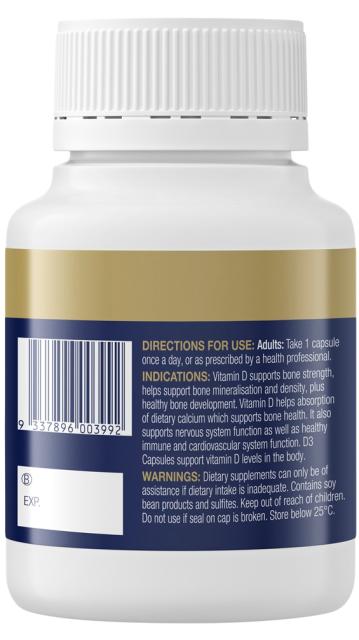 D3 Capsules, 60sg - BioCeuticals Professional