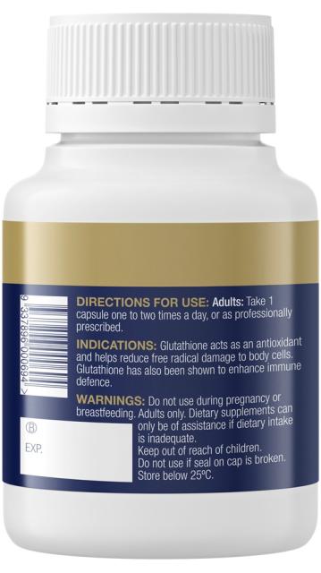 Glutathione, 60caps - BioCeuticals Professional