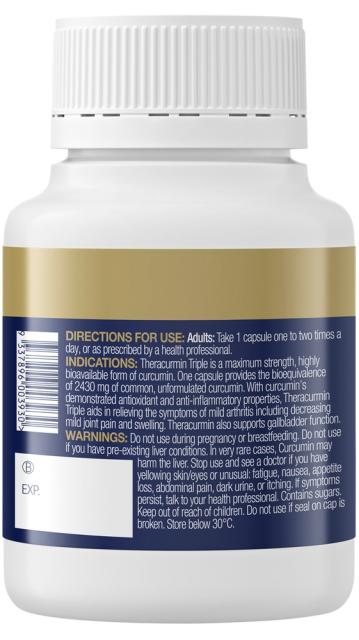 Theracurmin Triple, 60caps - BioCeuticals Professional