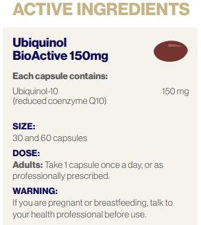 Ubiquinol BioActive 150mg, 60caps - BioCeuticals Professional