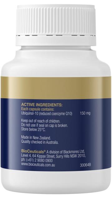 Ubiquinol BioActive 150mg, 60caps - BioCeuticals Professional